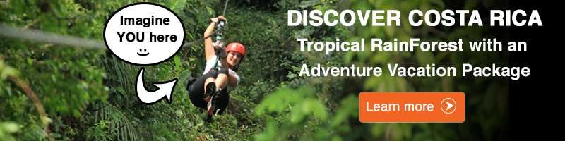 This banner offer Adventure Vacation Packages to Costa Rica